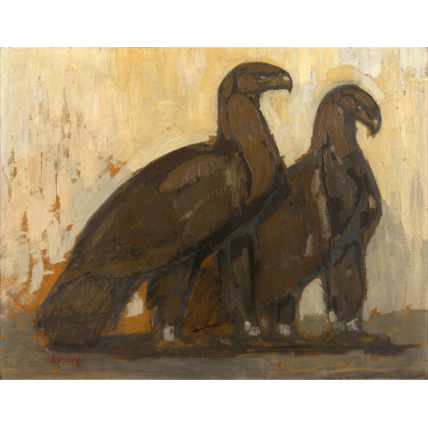 Couple d'aigle, vers 1926.